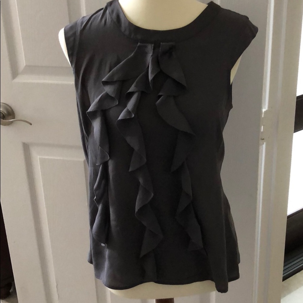 Ann Taylor silk ruffled blouse